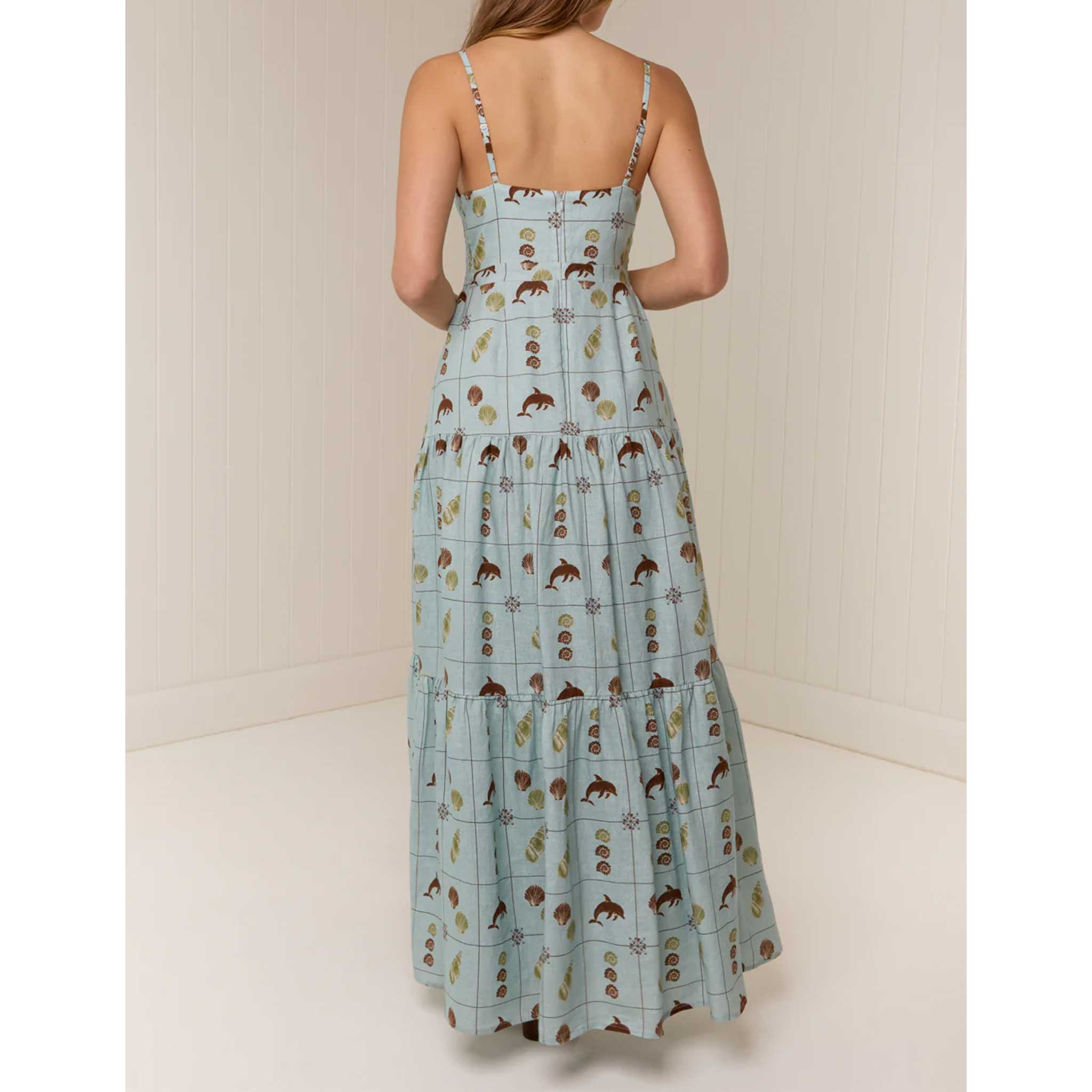 Celine Maxi Dress in Seashell Tile