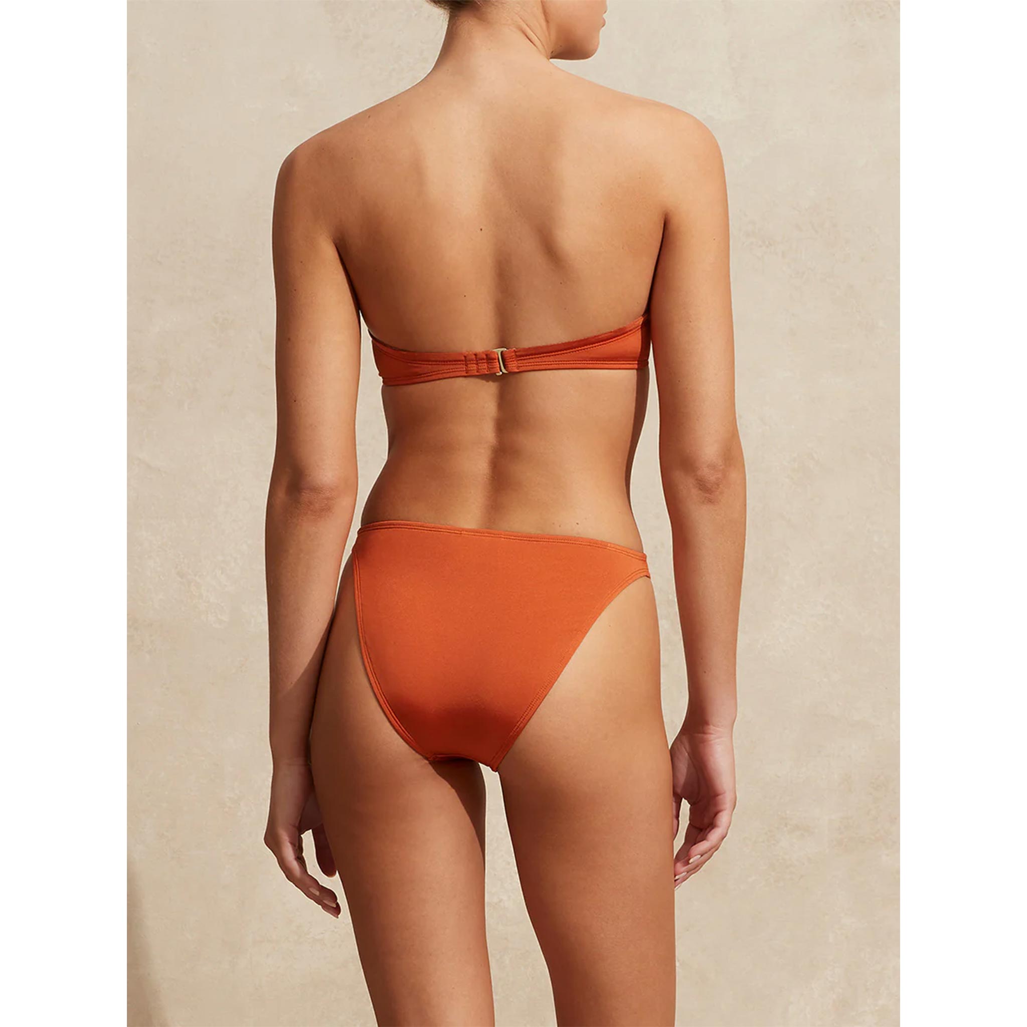 Ruched Underwire Bandeau in Melon