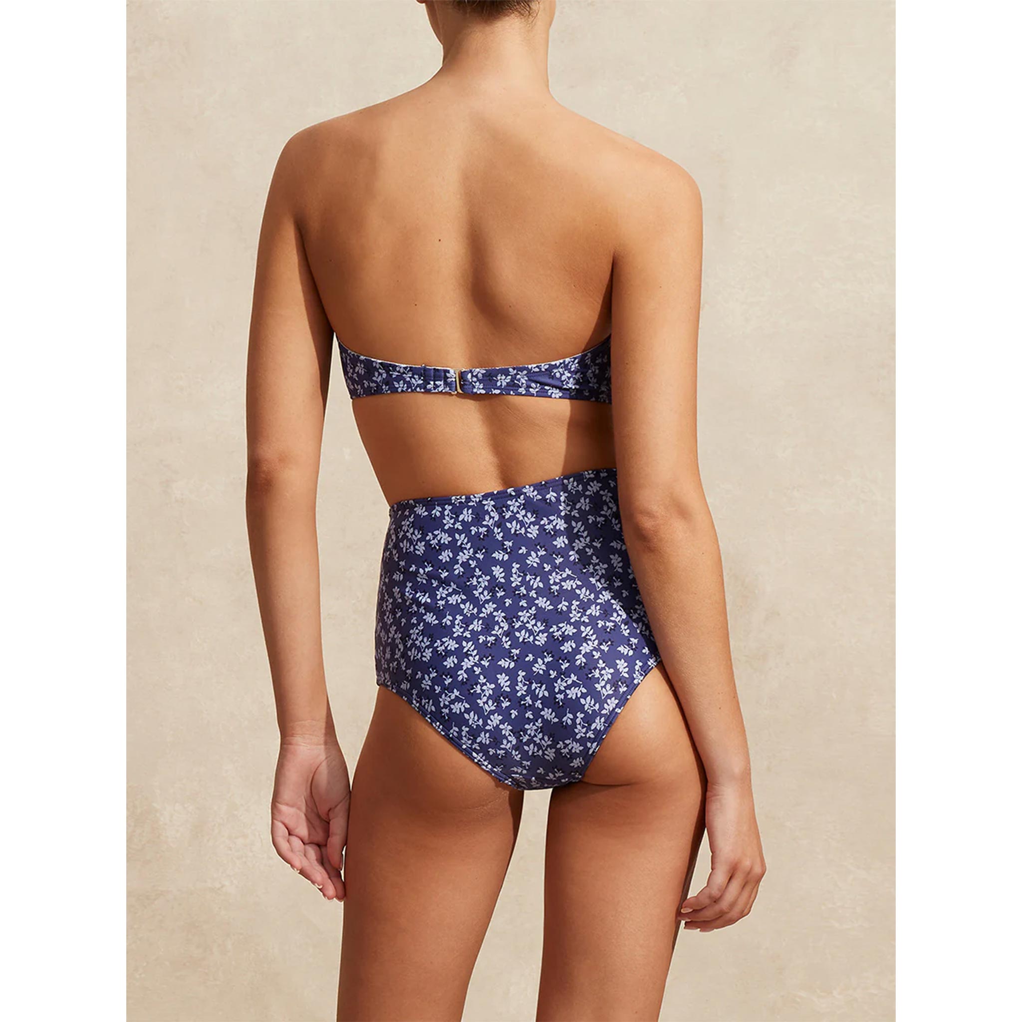 Ruched Underwire Bandeau in Periwinkle