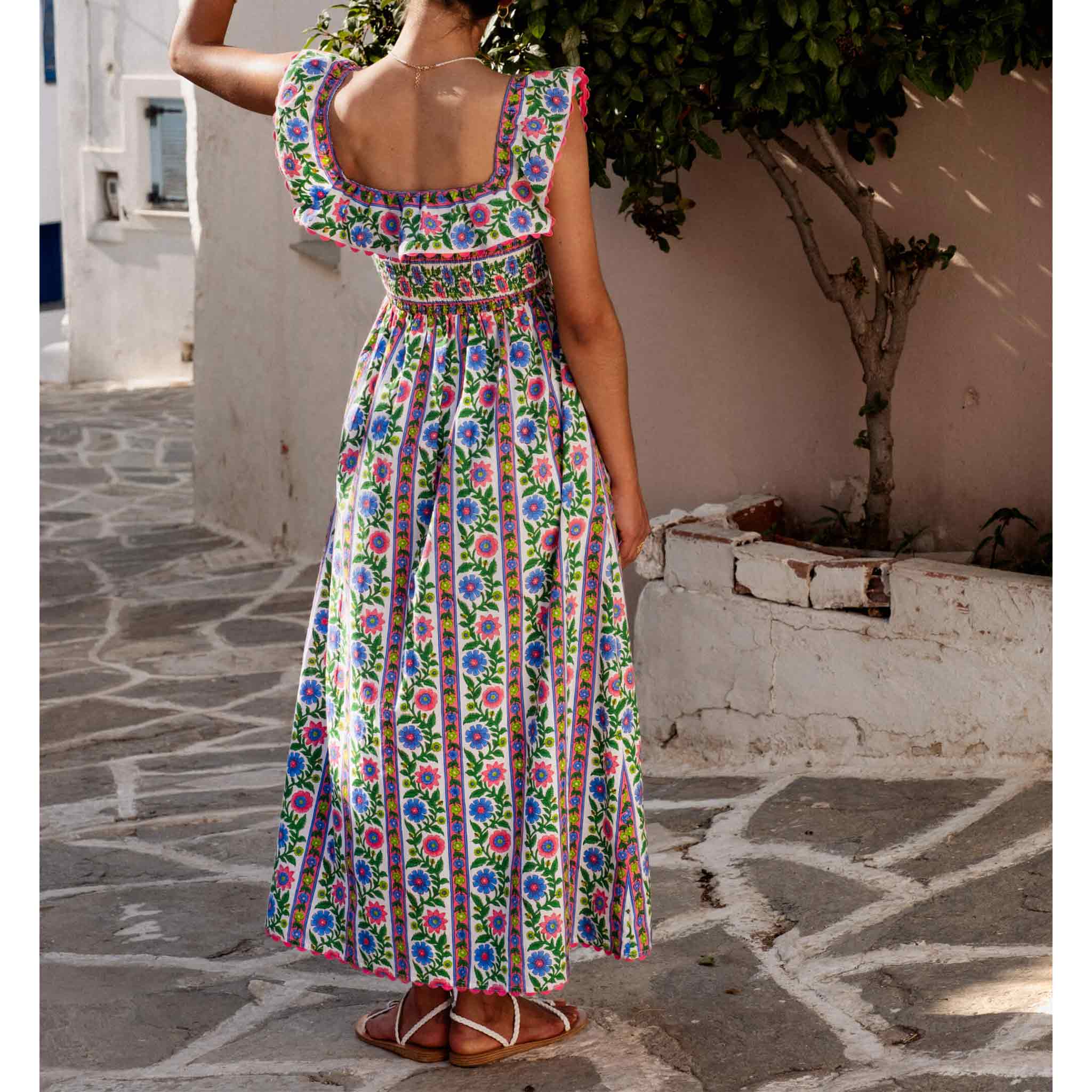 Carrie Dress in Folk Border