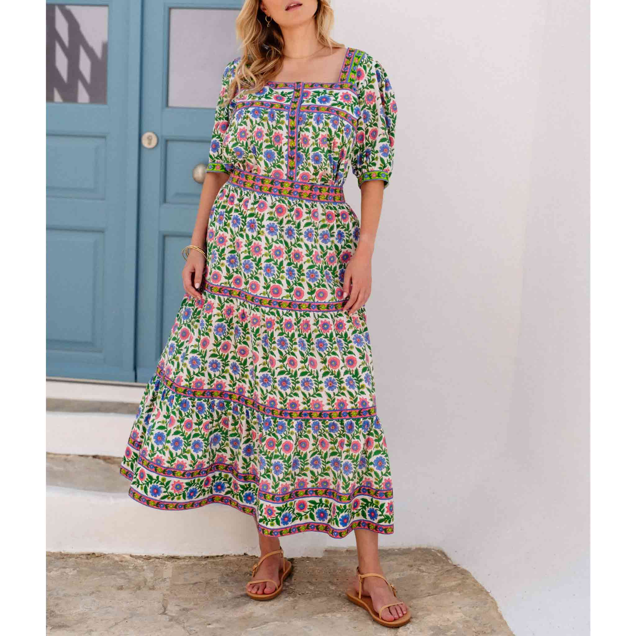 Fleur Skirt in Folk Border