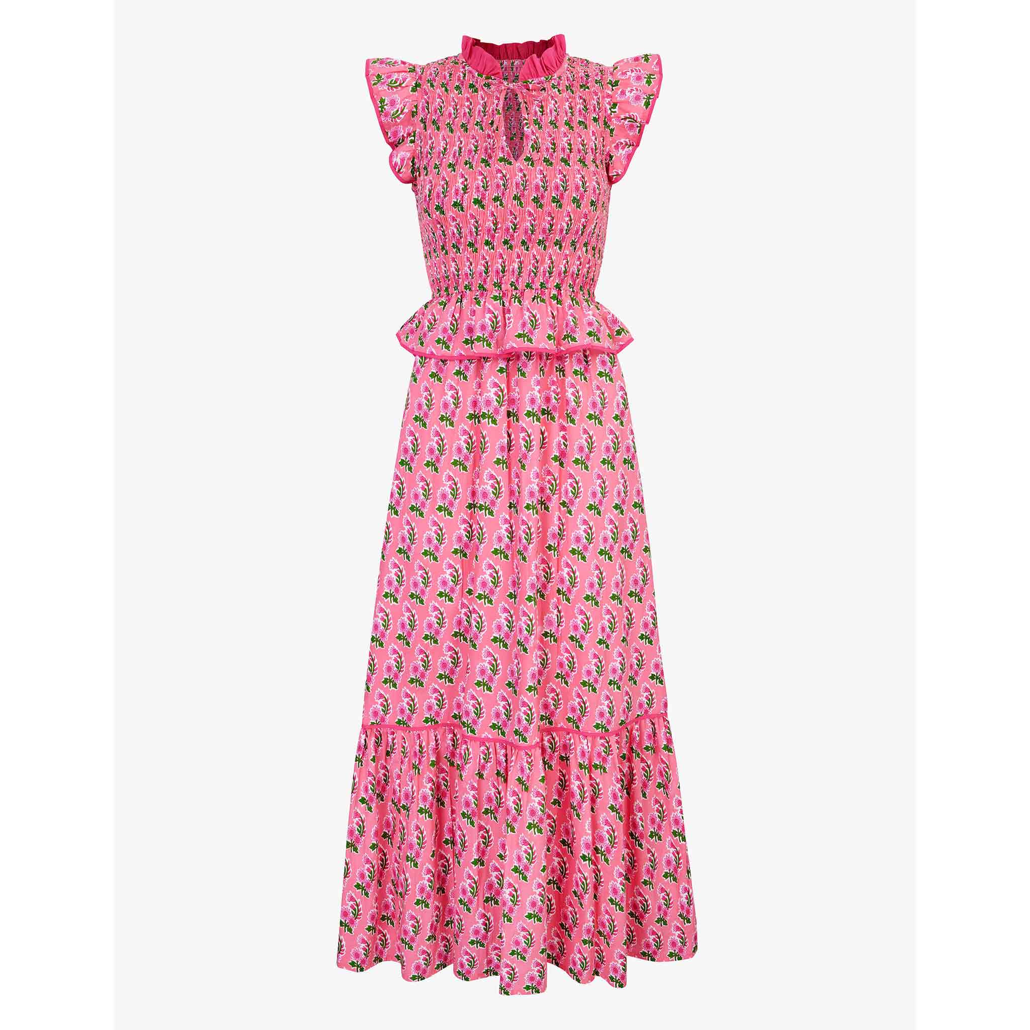 Harper Dress in Bubblegum Zinnia
