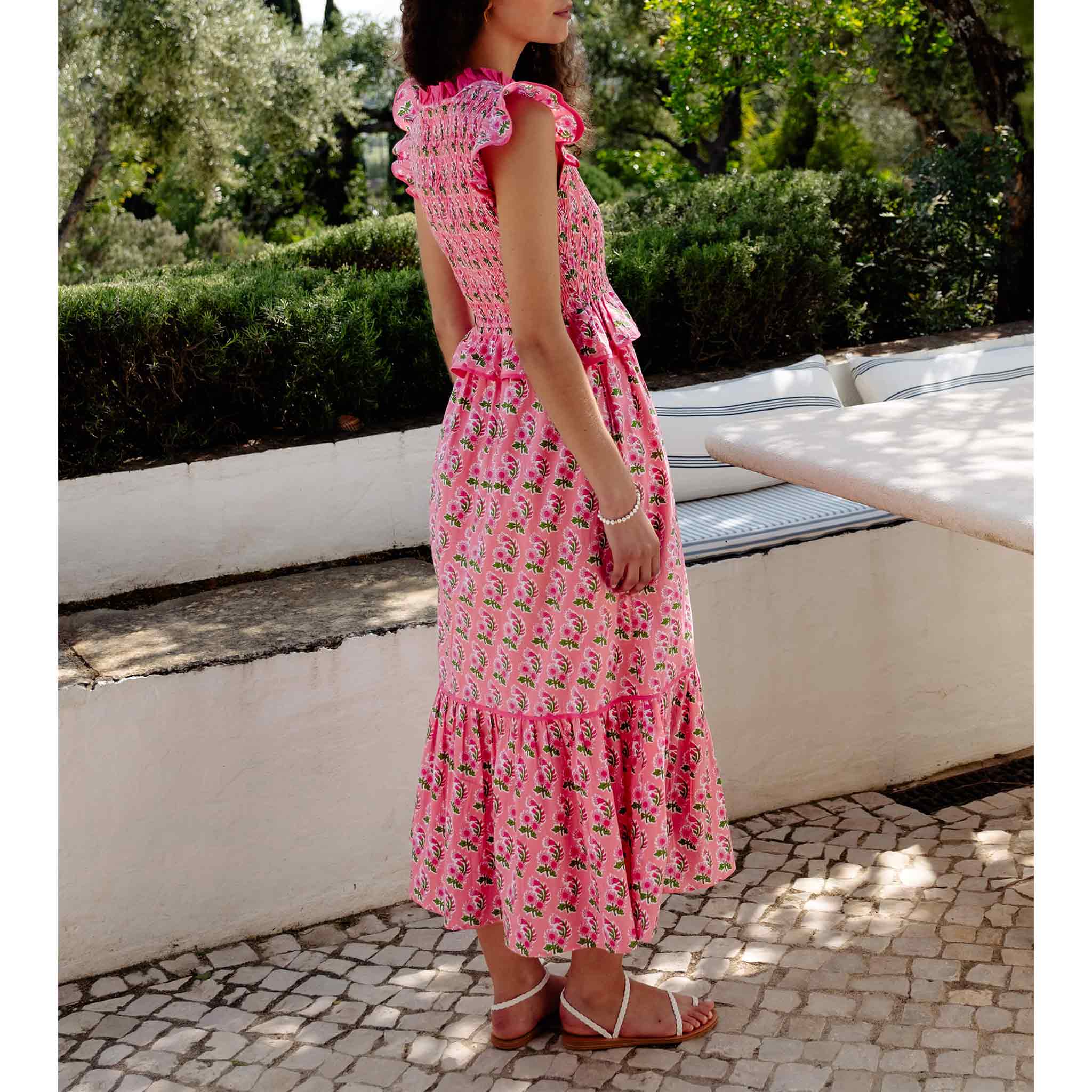 Harper Dress in Bubblegum Zinnia
