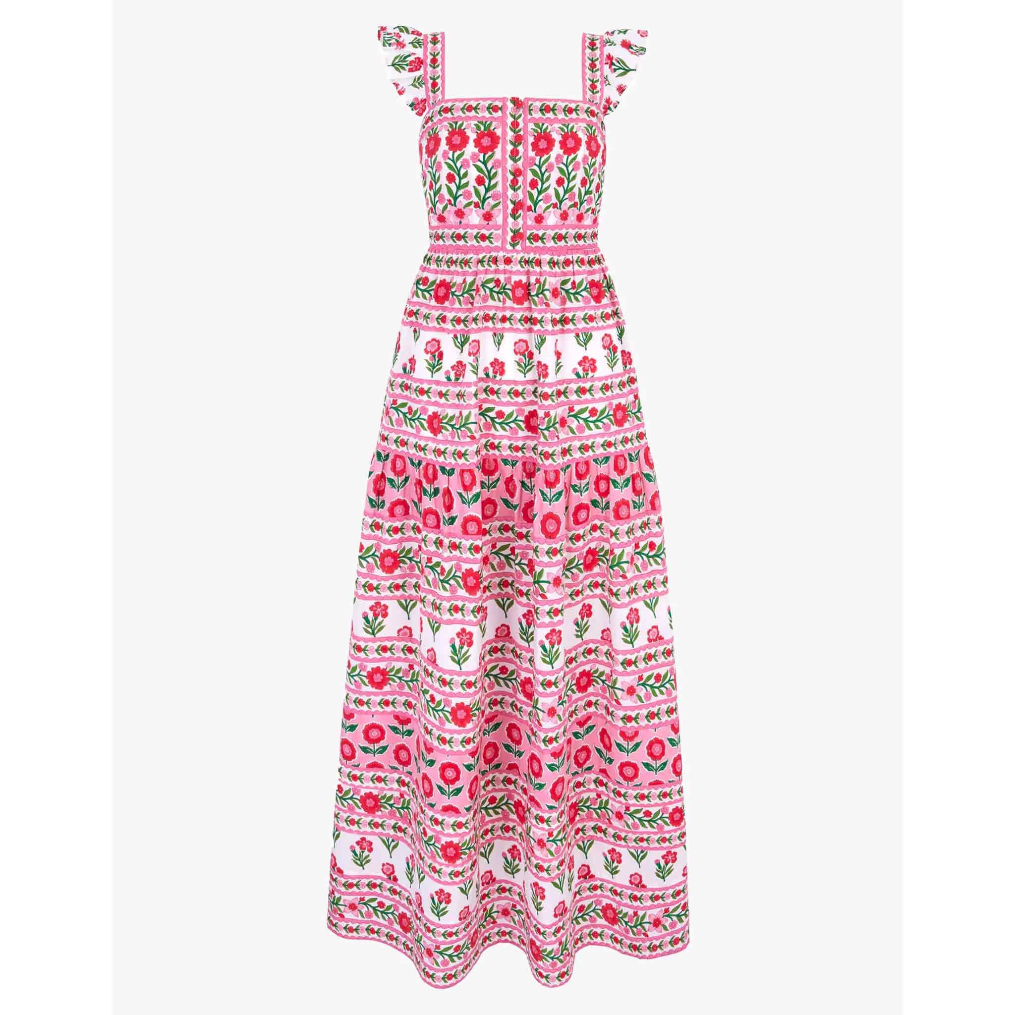 Lucia Dress in Rose Folk