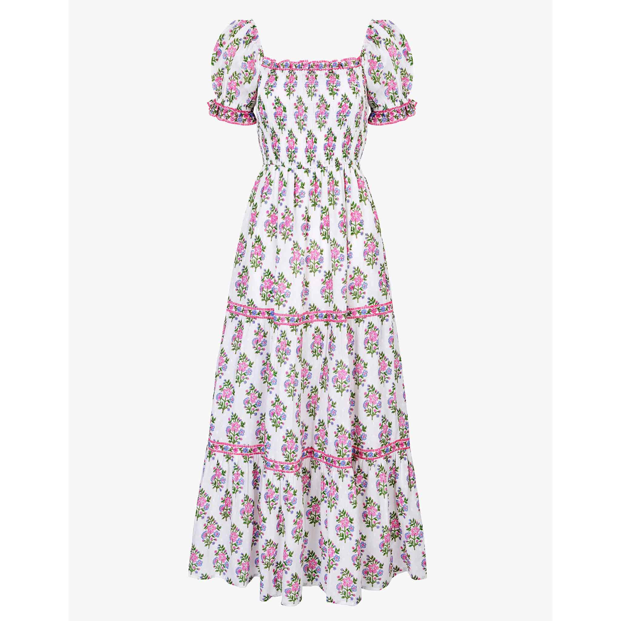Palermo Dress in Schiffly Folk Posey
