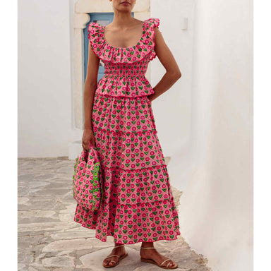 Rah Rah Skirt in Marigold Blush by Pink City Prints