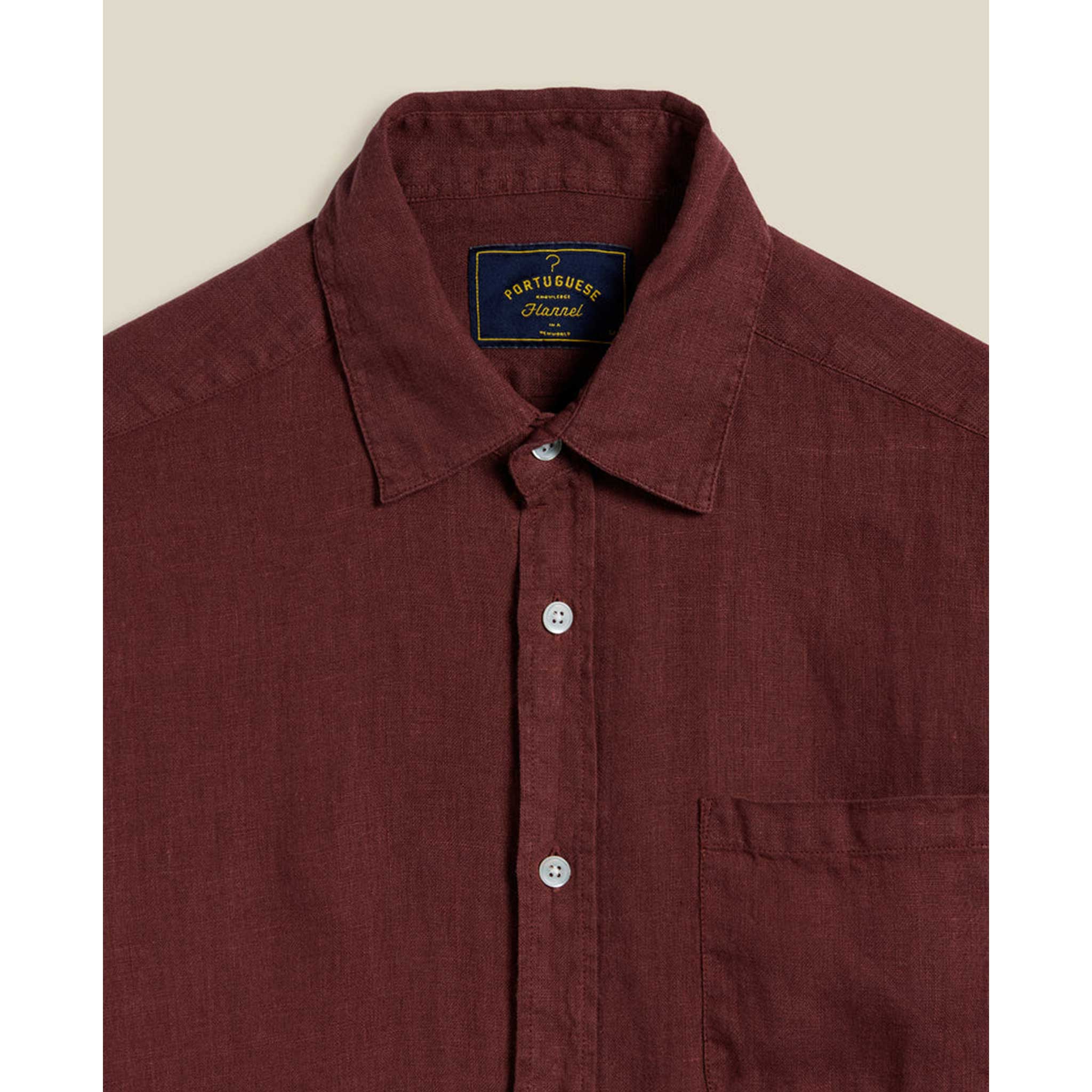 Linen Shirt in Bordeaux
