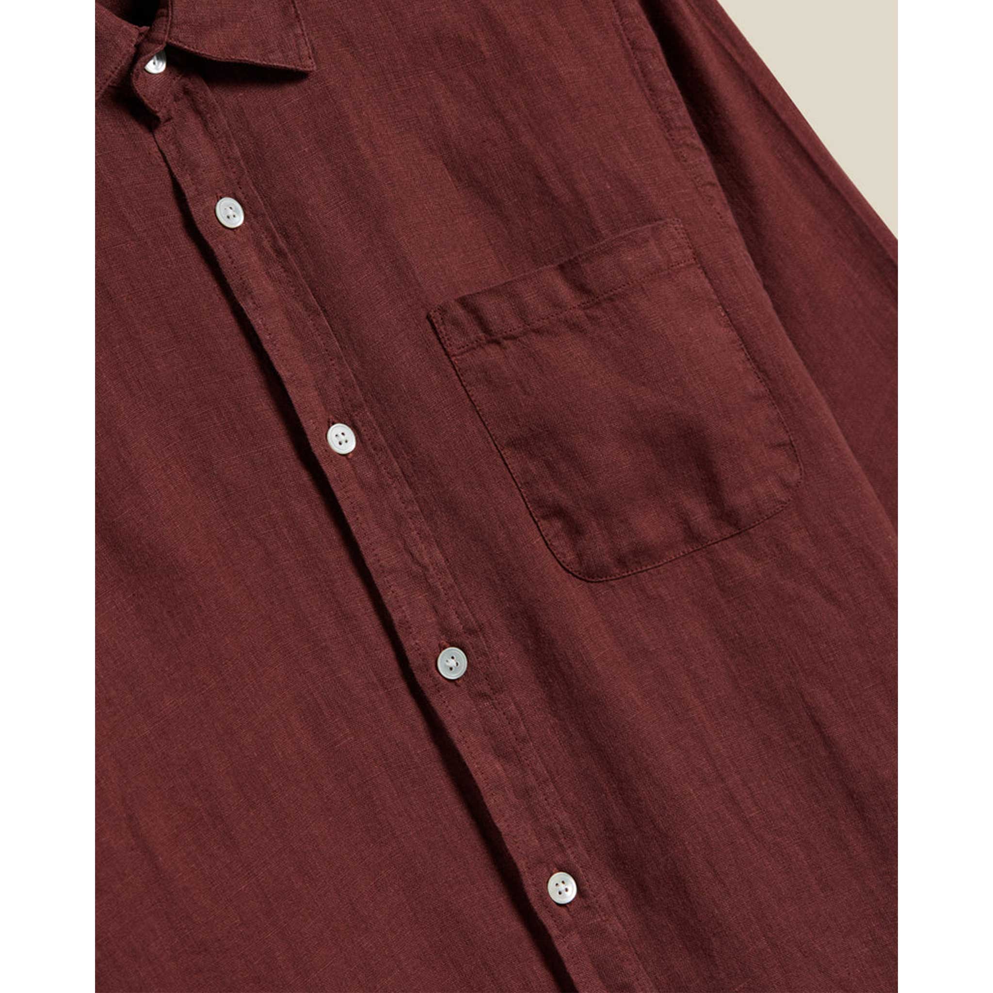 Linen Shirt in Bordeaux