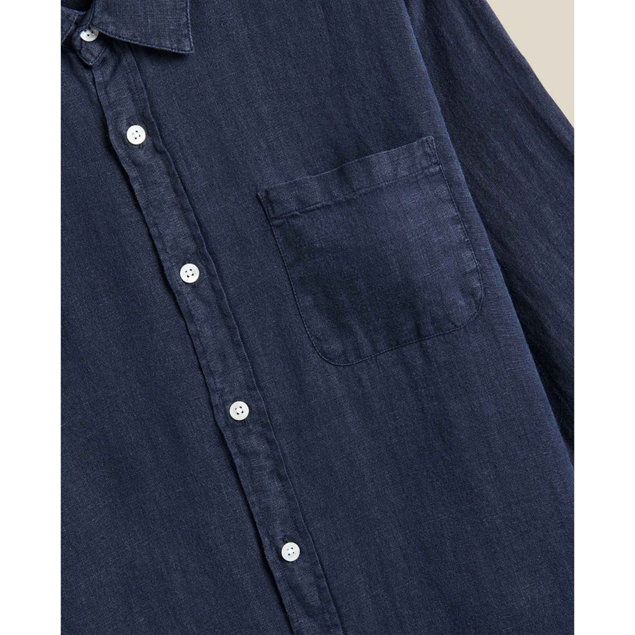 Linen Shirt in Navy