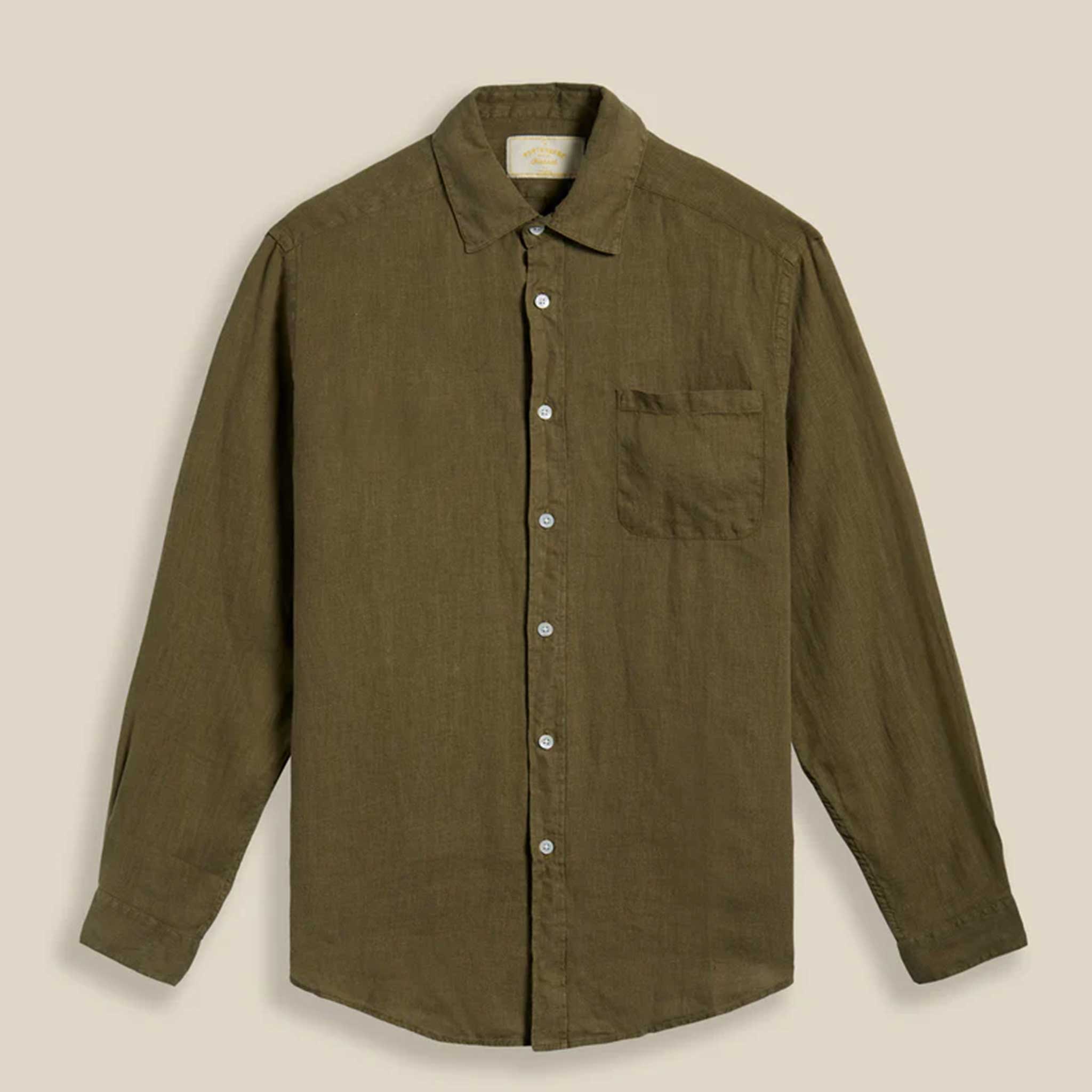 Linen Shirt in Olive