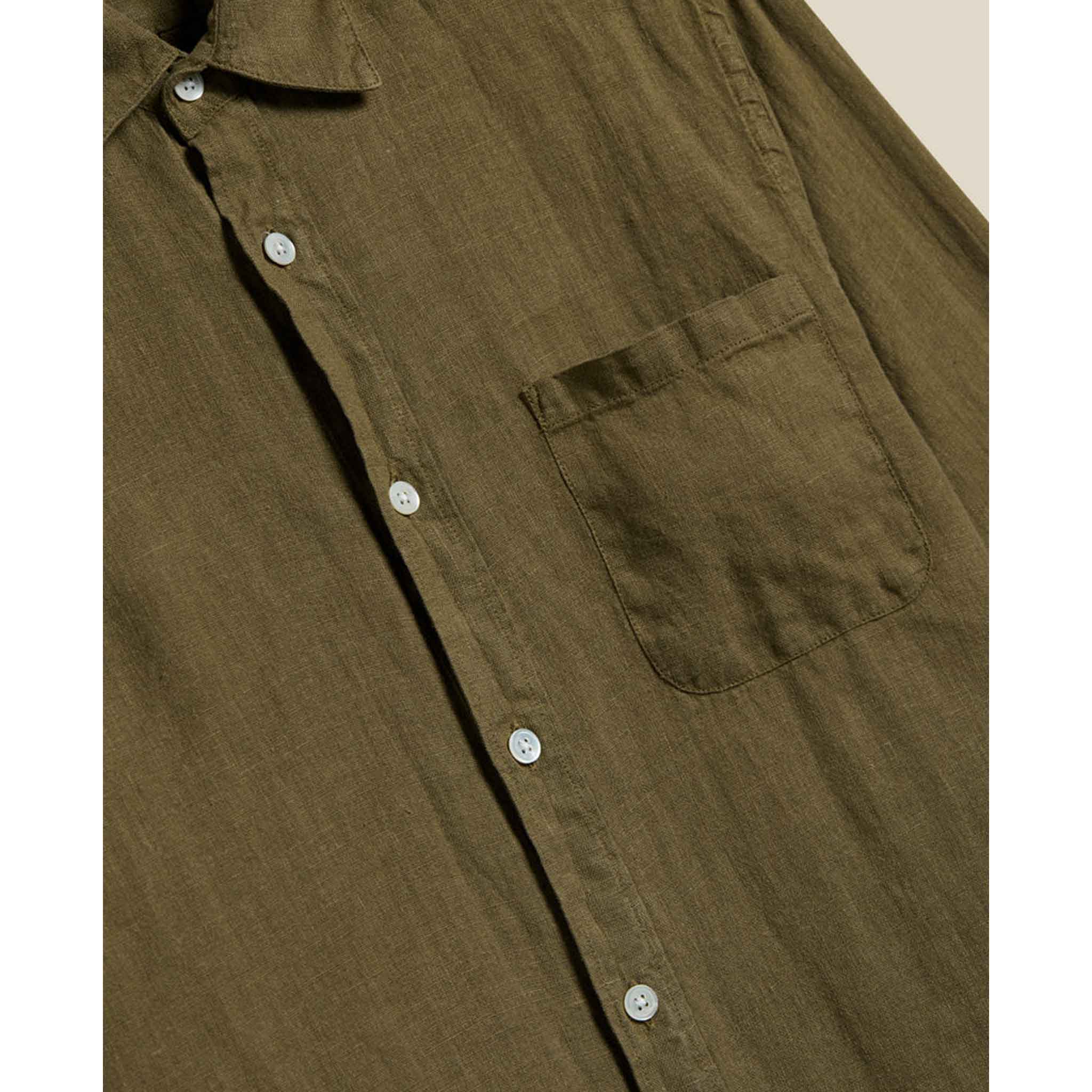 Linen Shirt in Olive