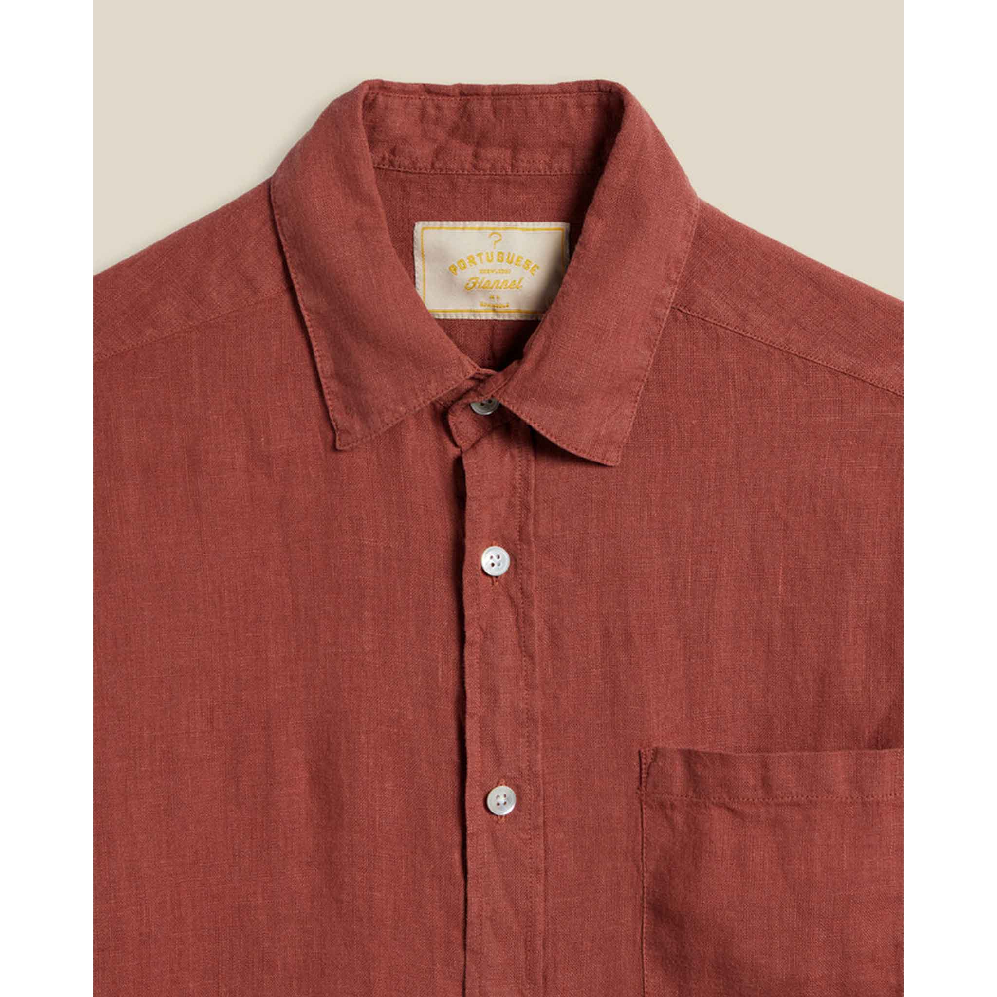 Linen Shirt in Terracota