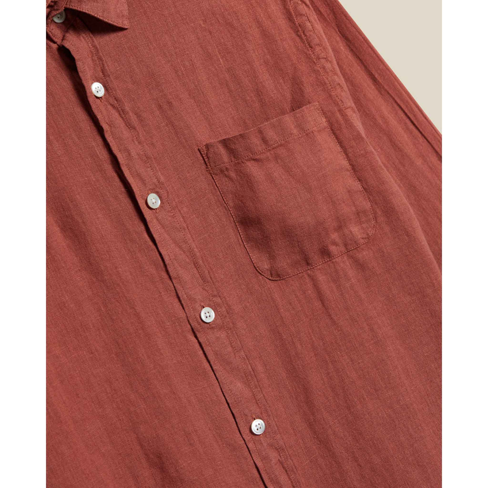 Linen Shirt in Terracota