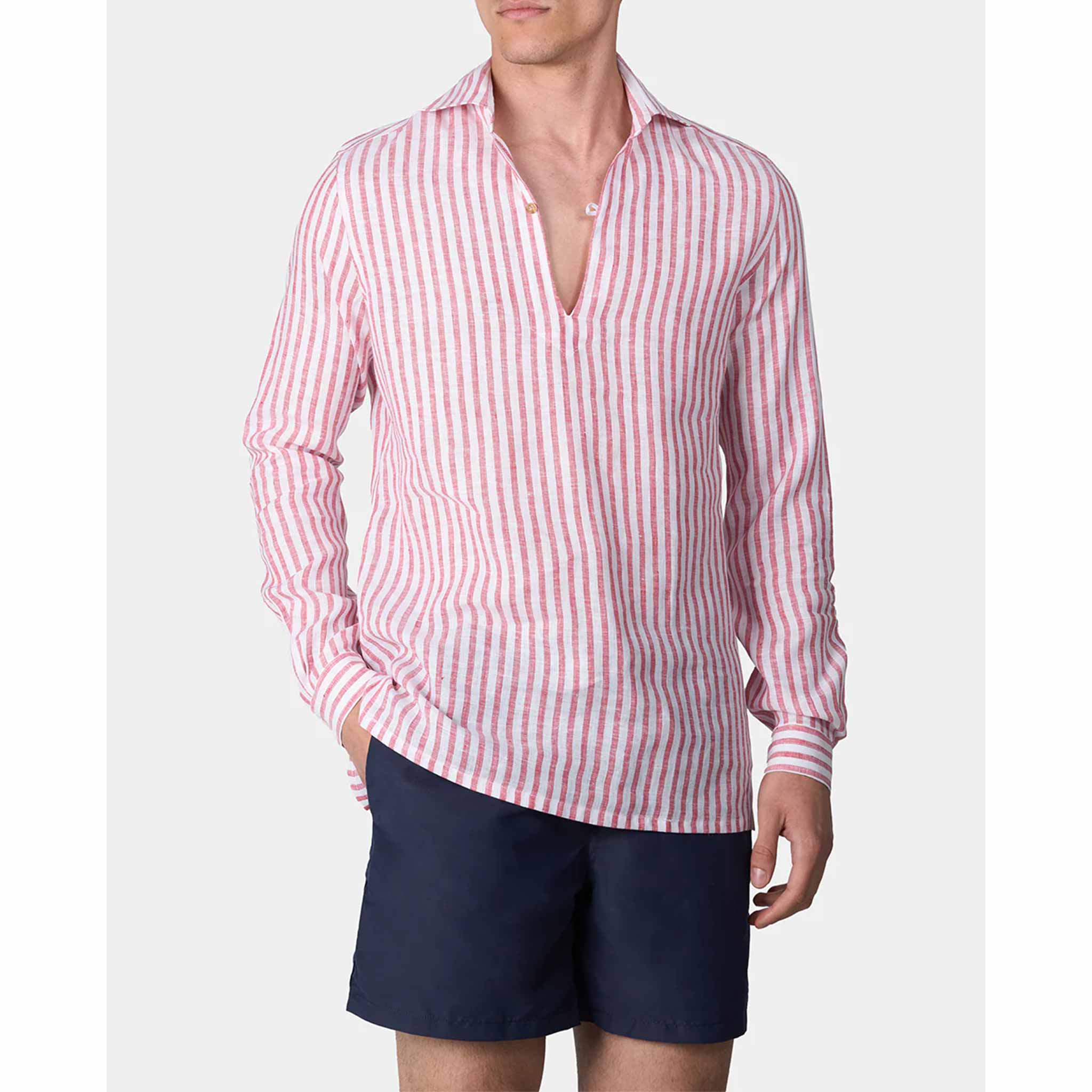 Capri Shirt in Red Stripe