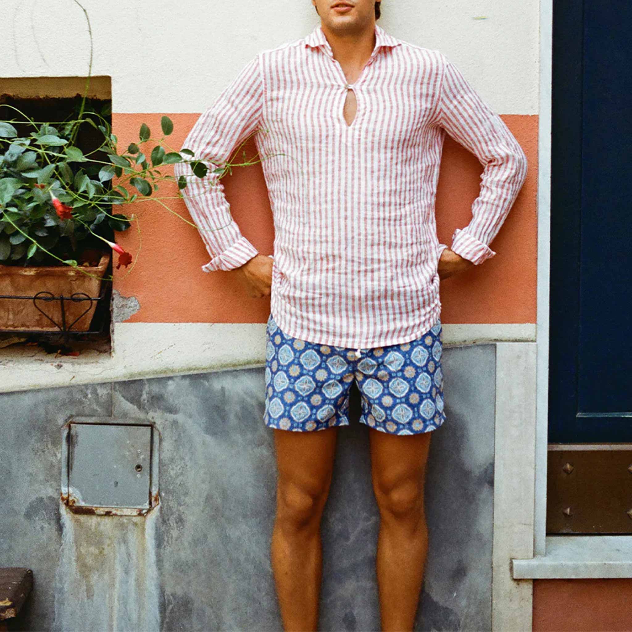 Capri Shirt in Red Stripe