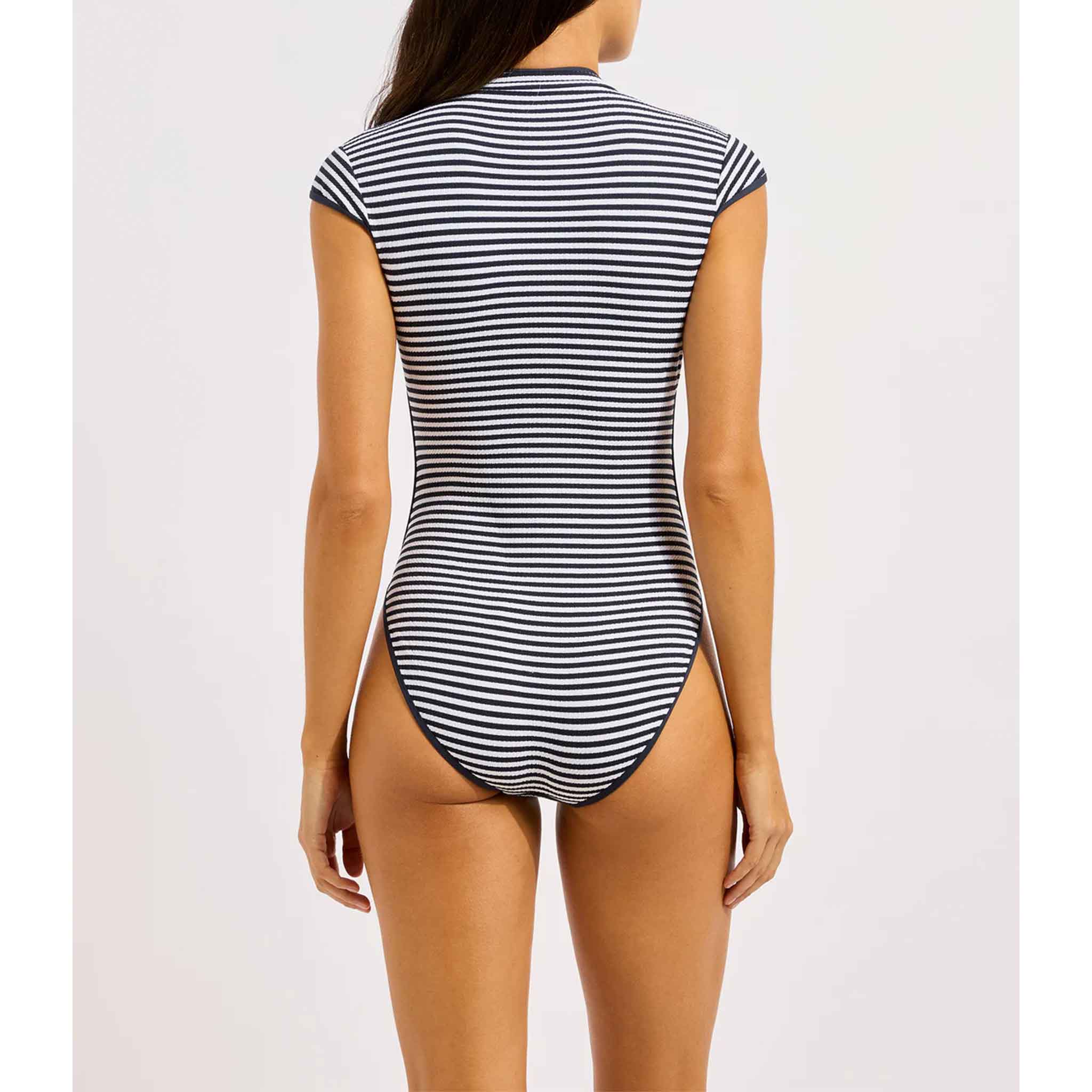 Clubhouse Cap Sleeve Zip Front One Piece