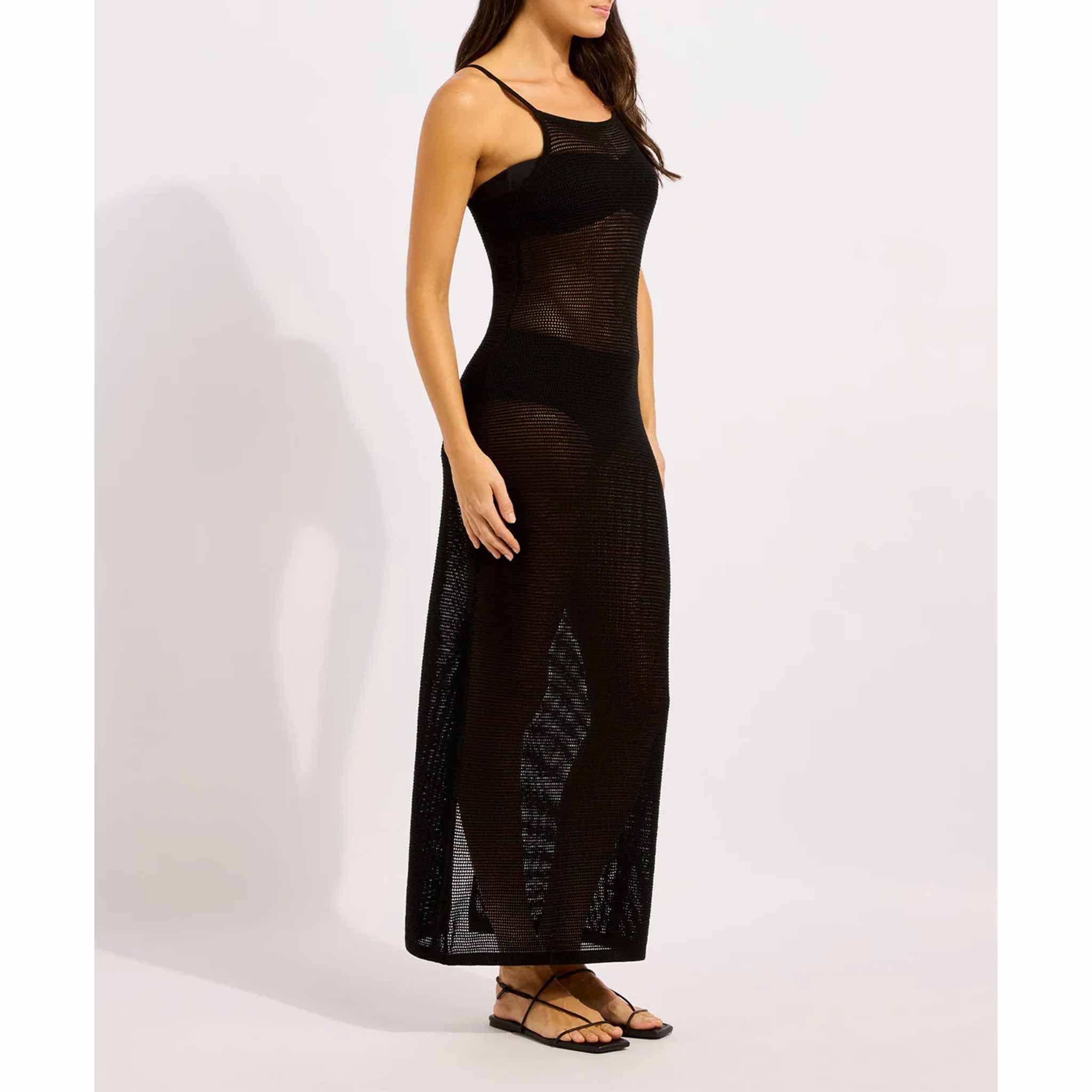 Crew Neck Maxi Knit Dress