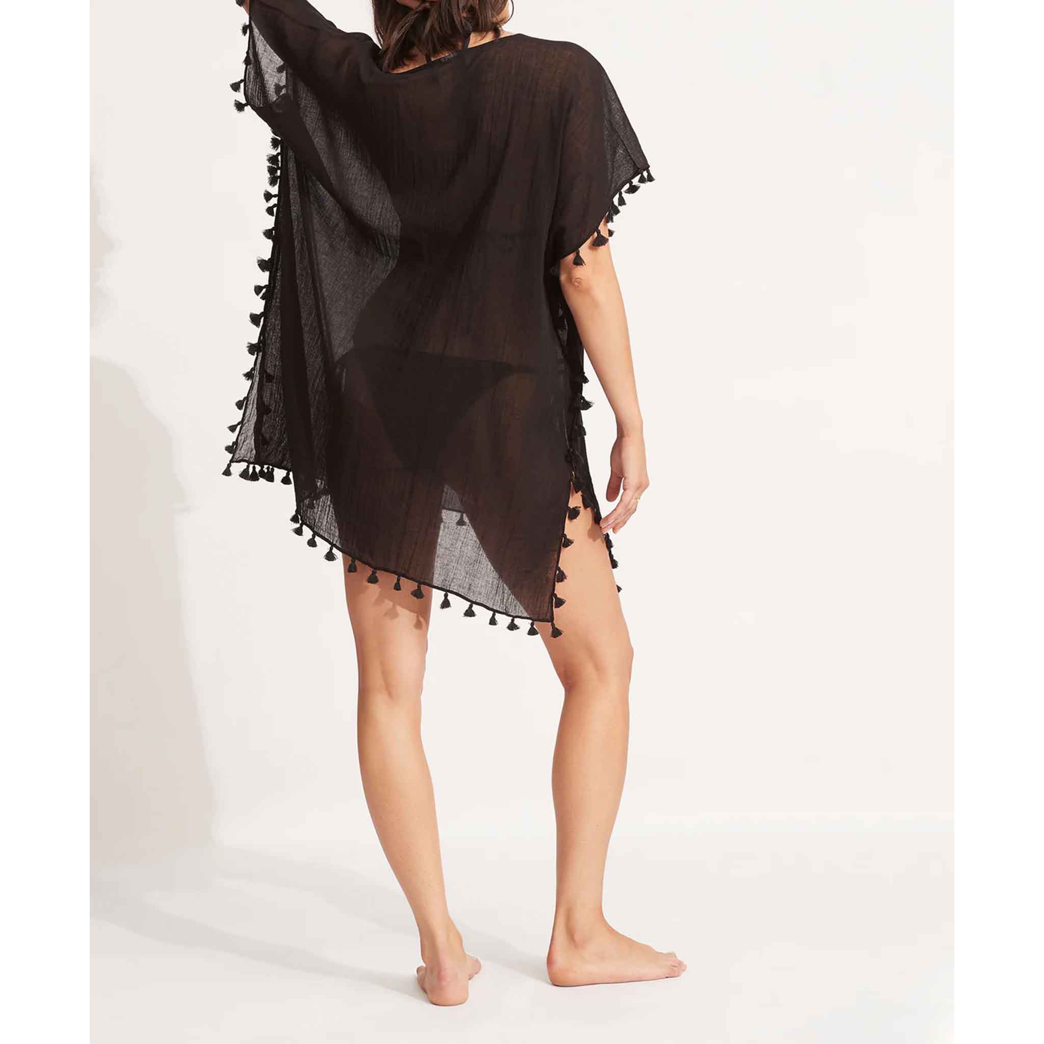 Midi Amnesia Kaftan in Black