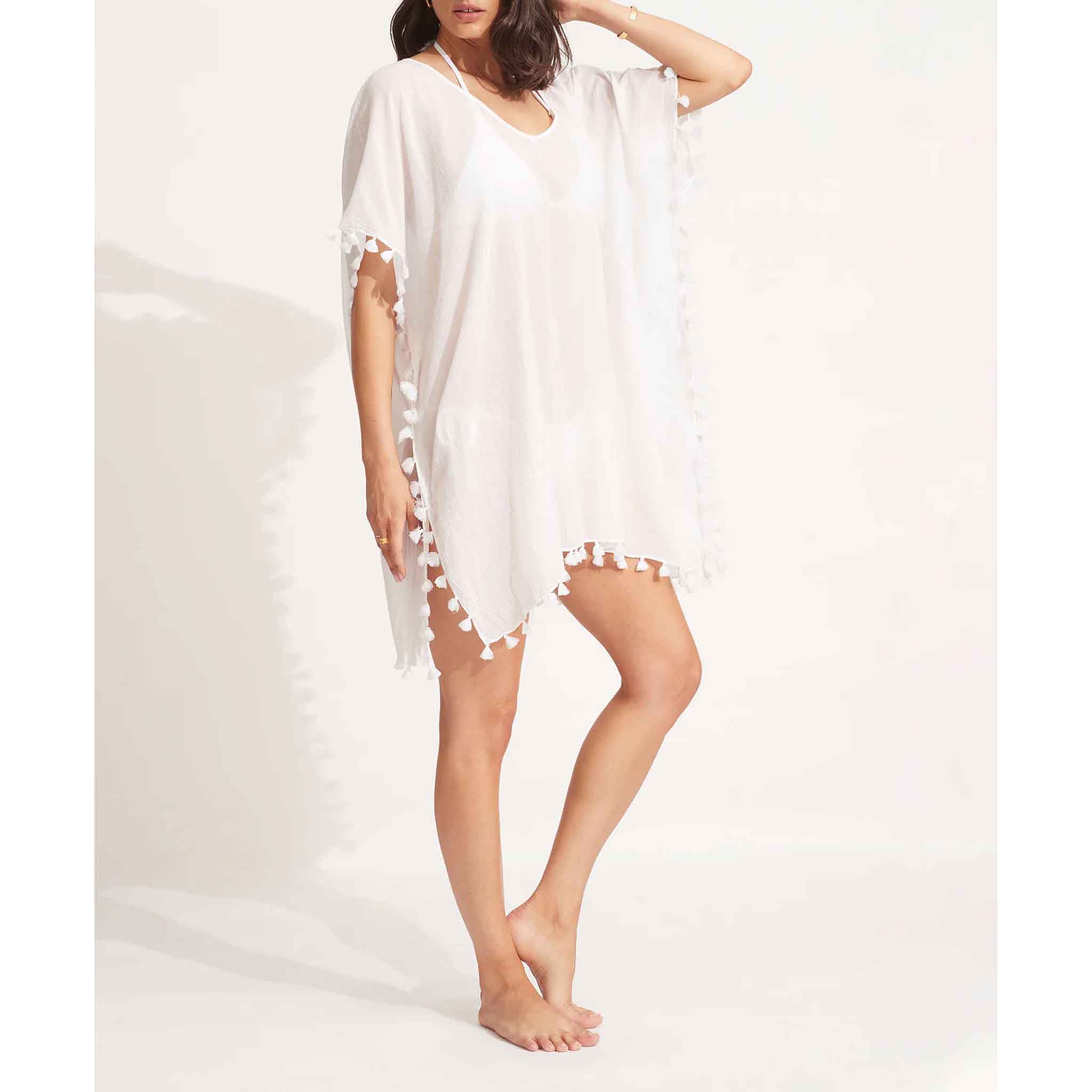 Midi Amnesia Kaftan in White