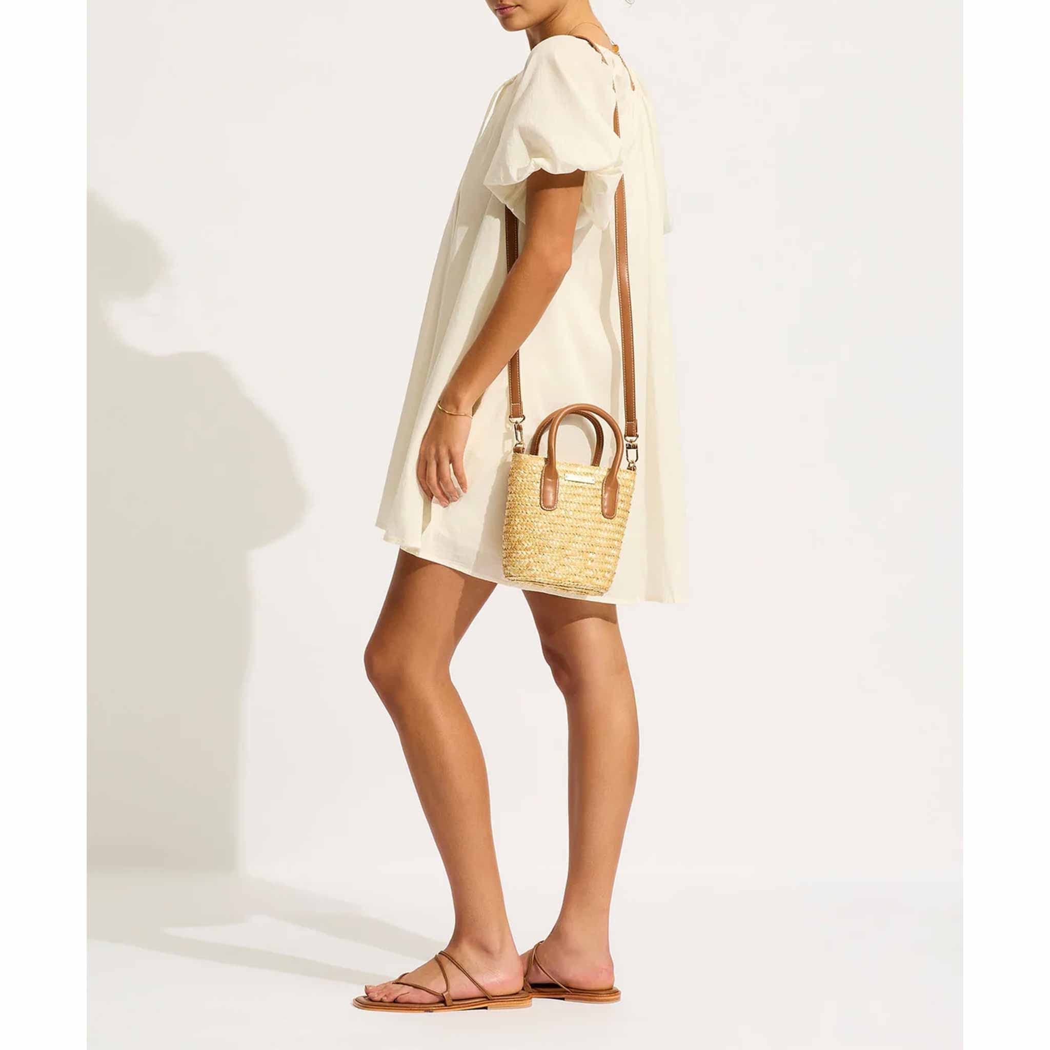 Micro Tote Bag in Natural