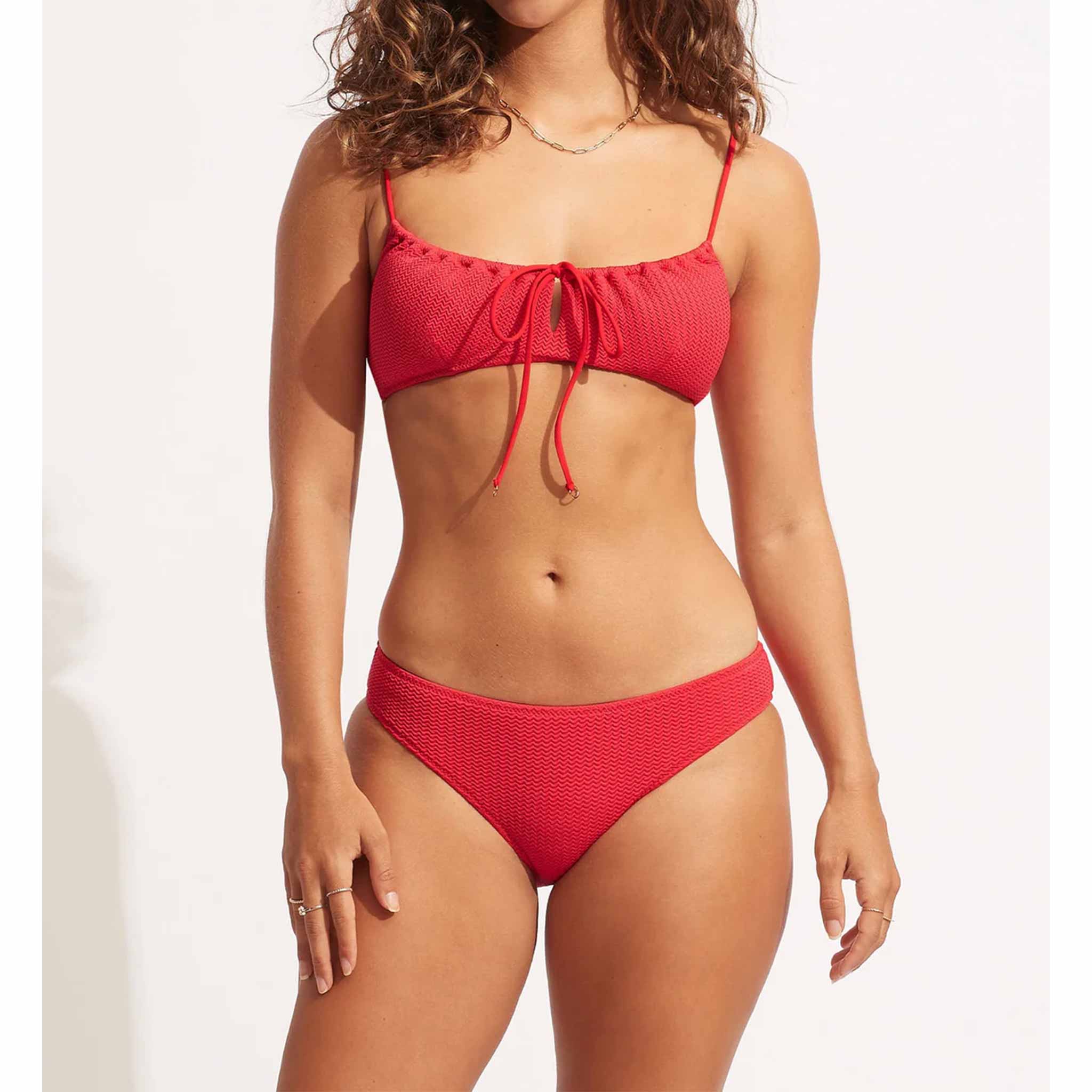 Sea Dive Hipster Pant in Chilli Red