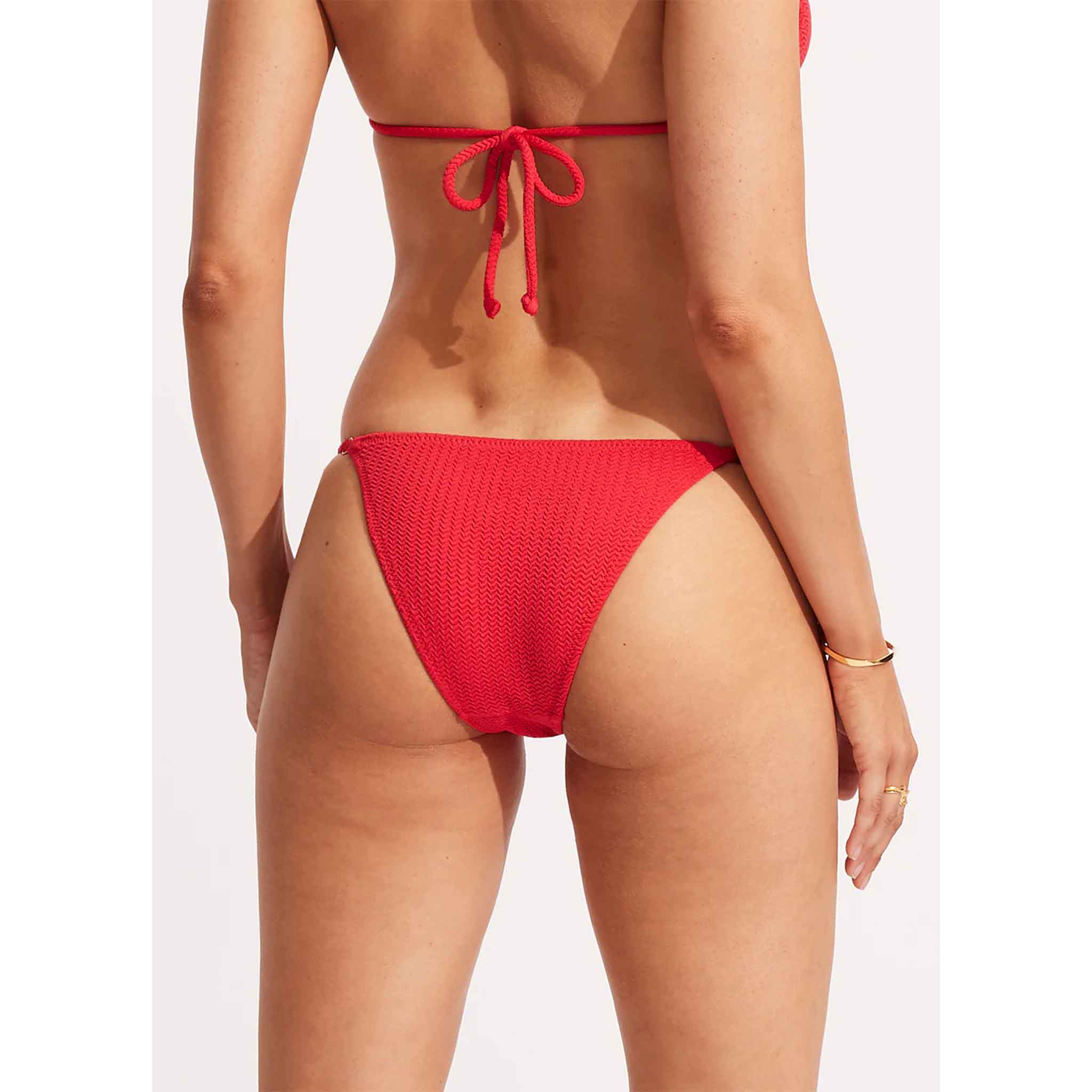Sea Dive Tie Side Rio Pant in Chilli Red