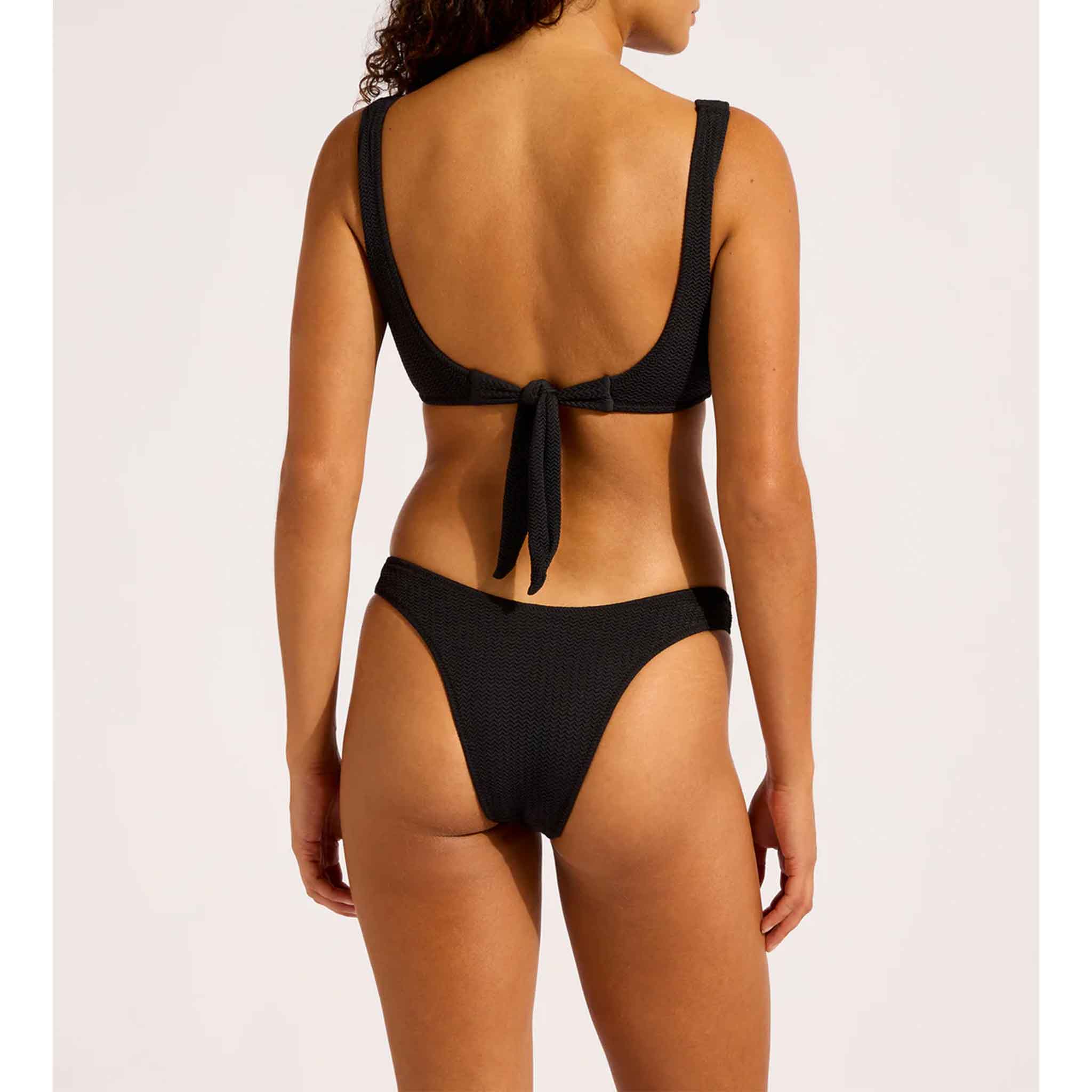 Sea Dive Scoop High Cut Rio Pant in Black