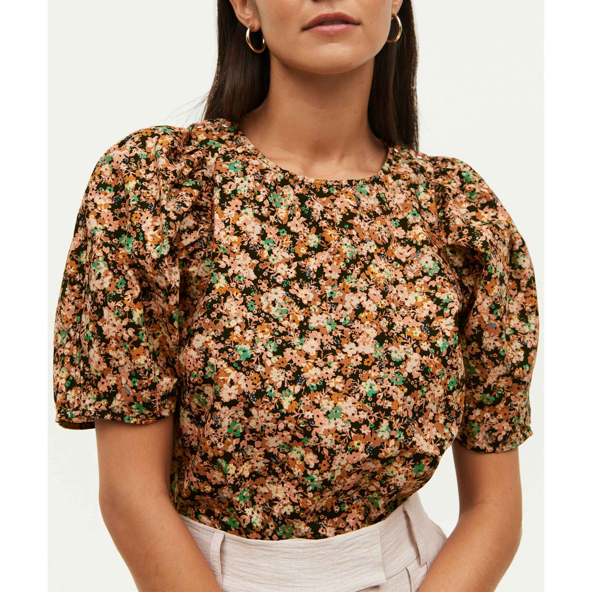 Mayda Blouse in Toasted Nut