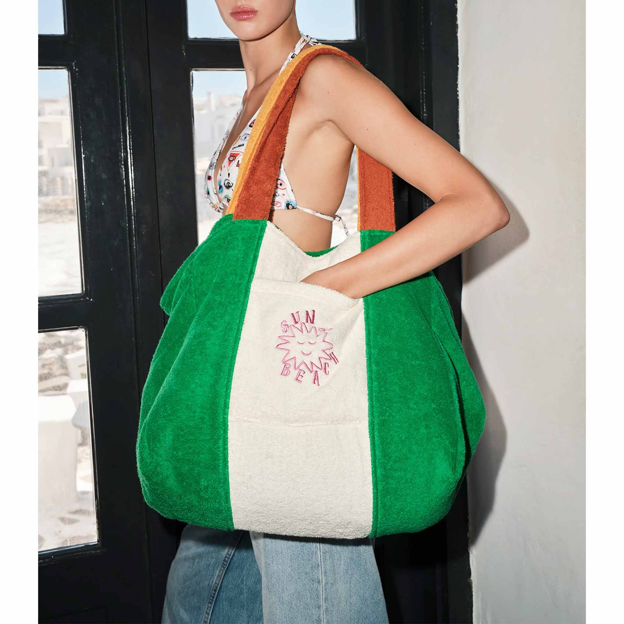 Tote Bag in Multi Wasabi