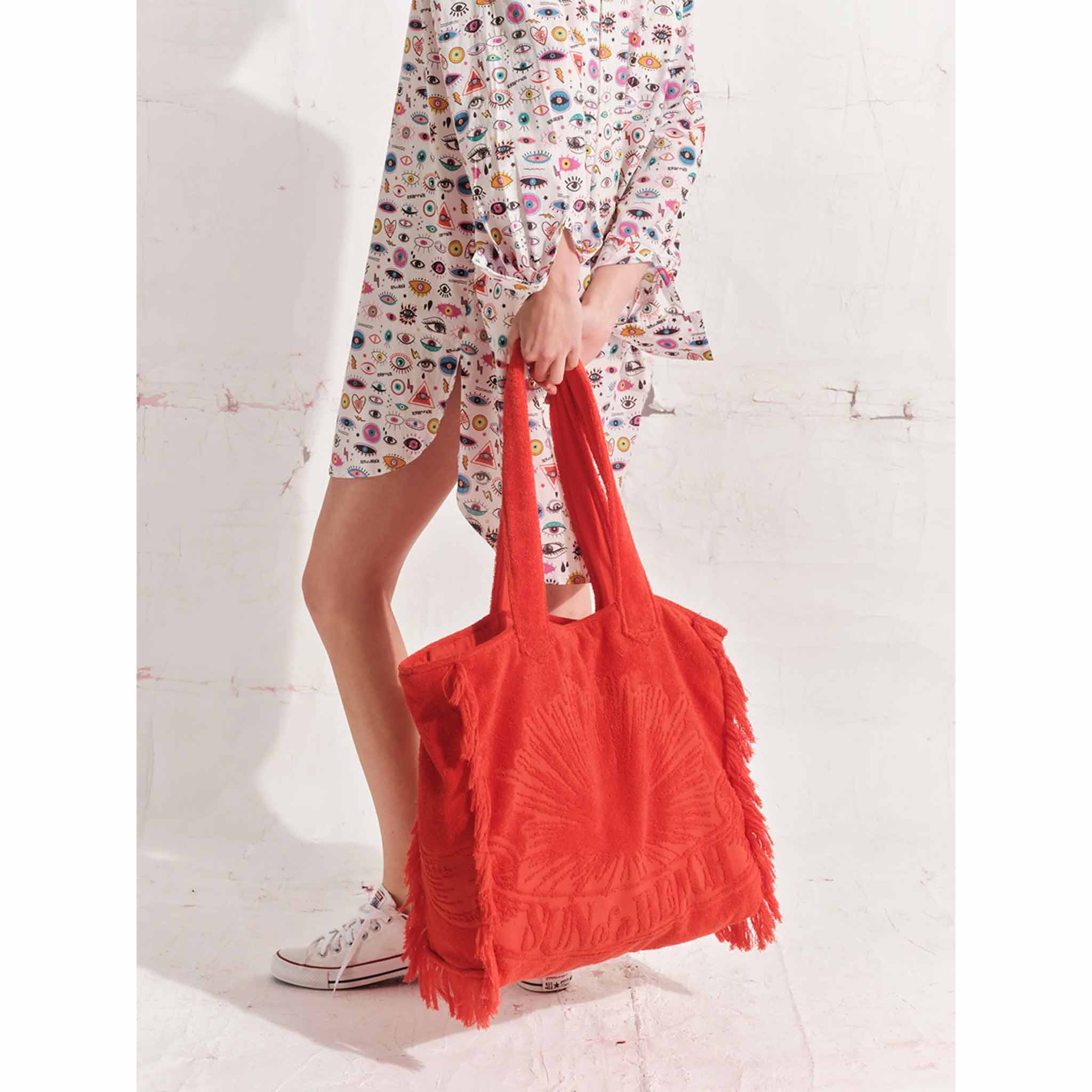 Terry Beach Bag in Orange