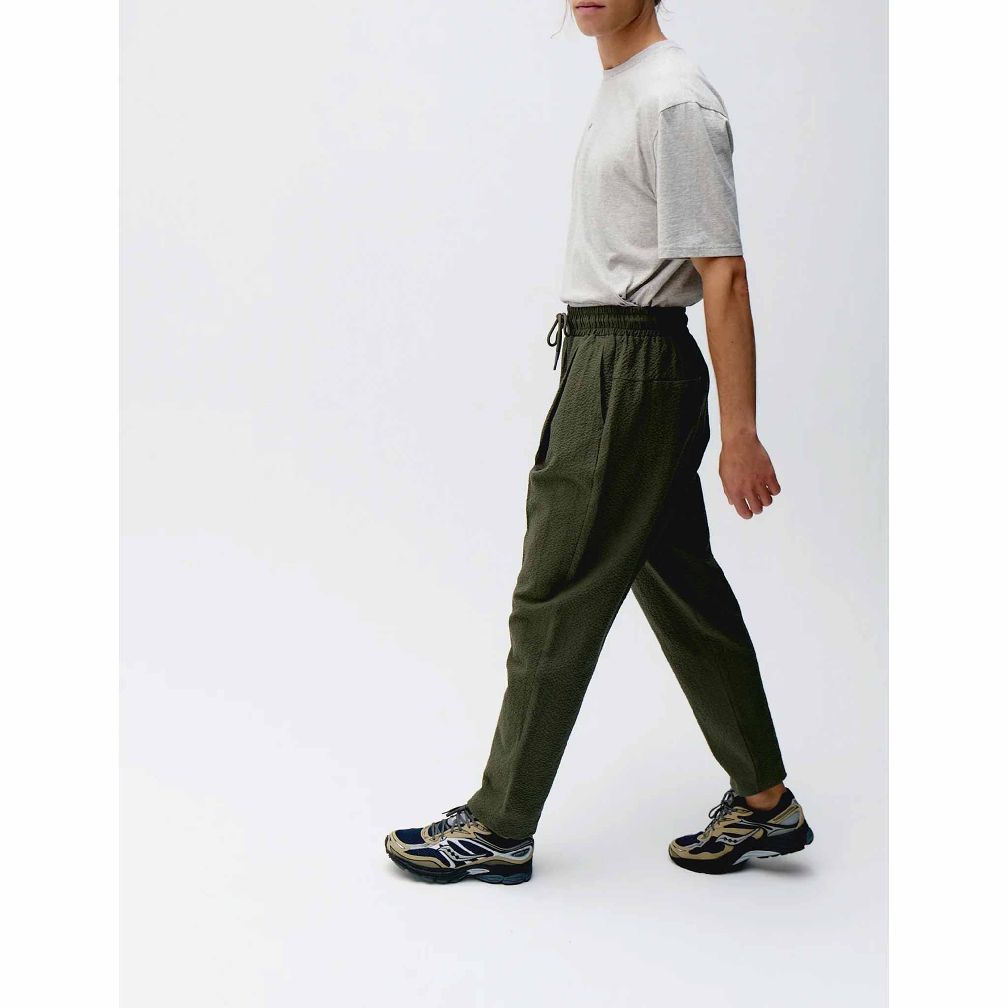 Seersucker Trousers in Khaki