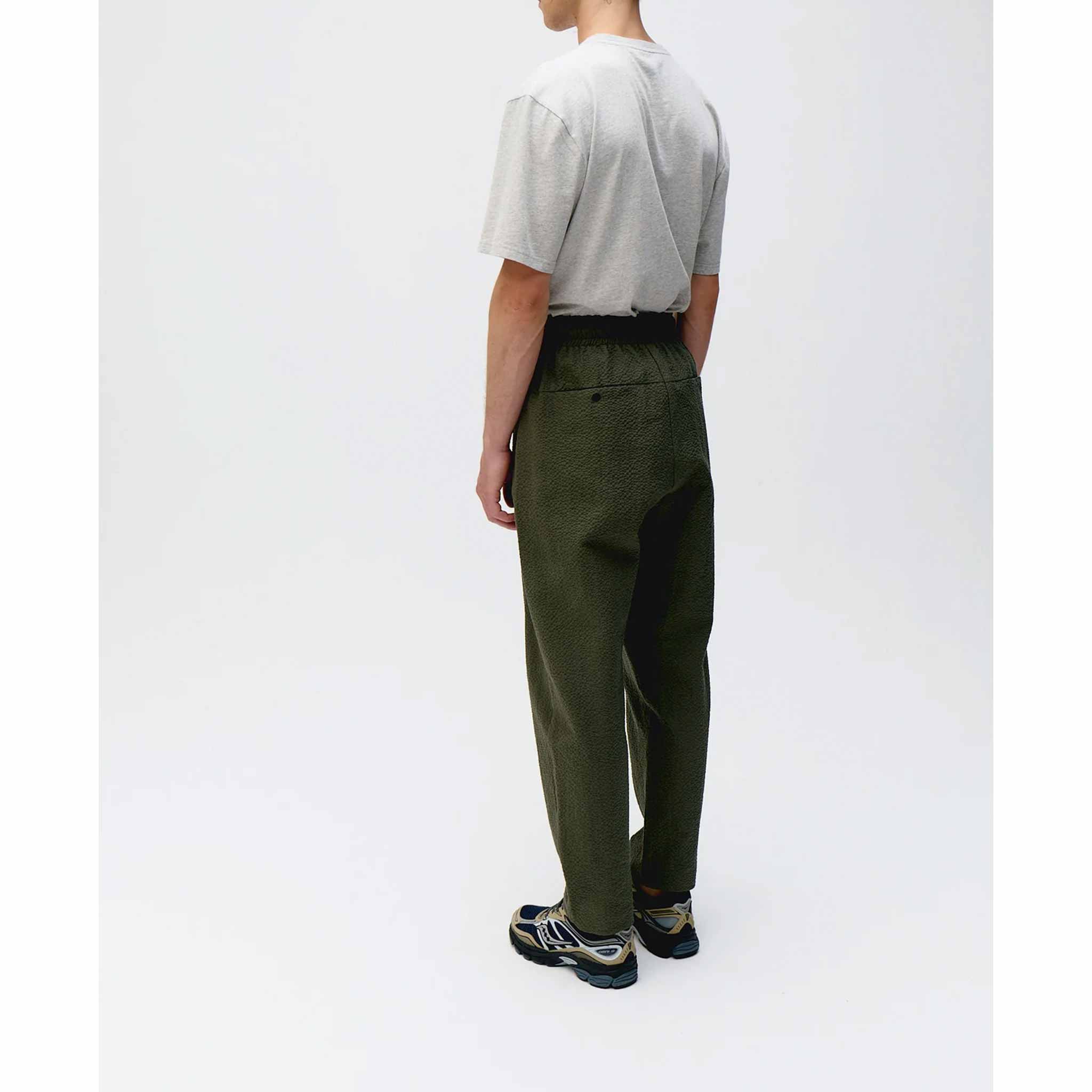 Seersucker Trousers in Khaki