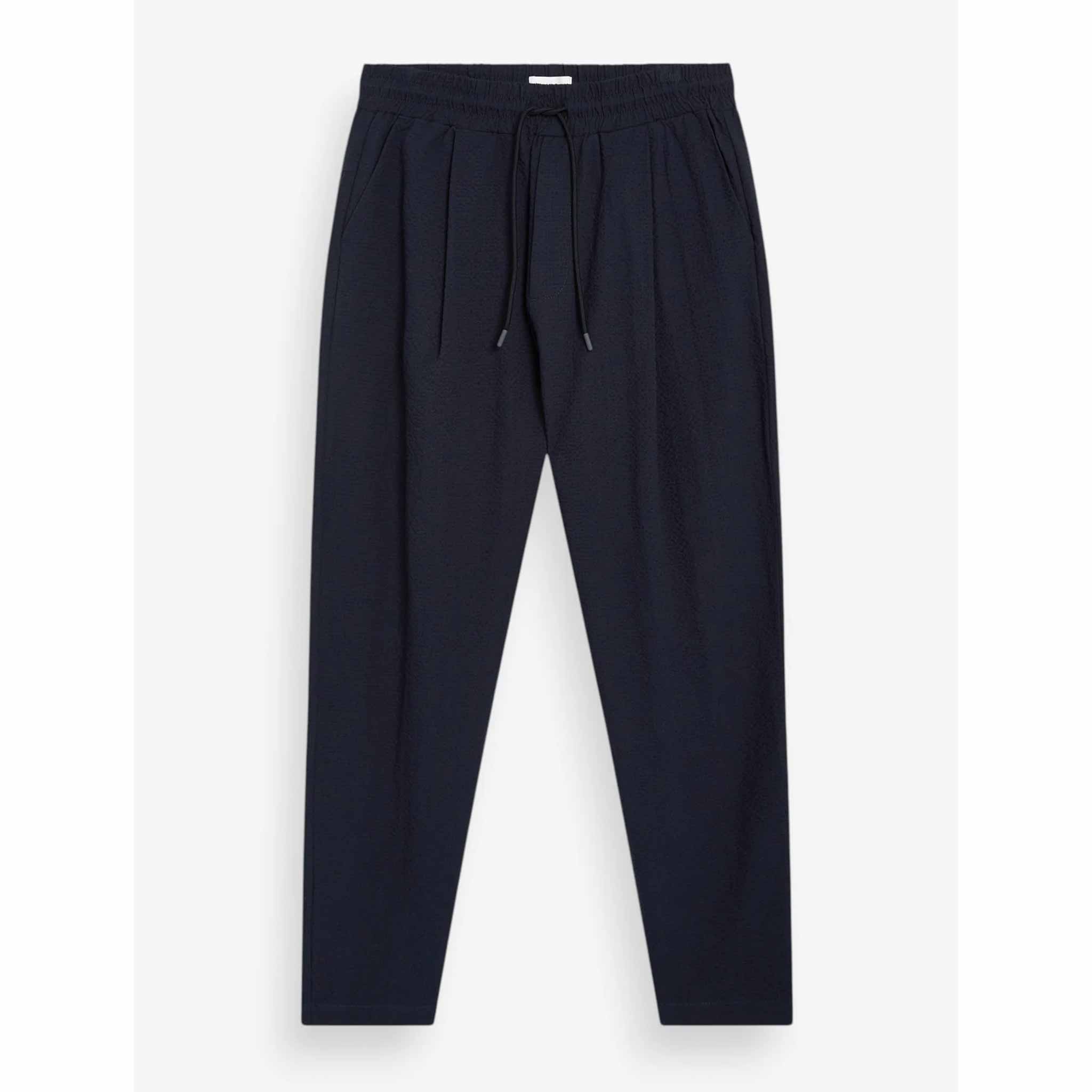 Seersucker Trousers in Navy