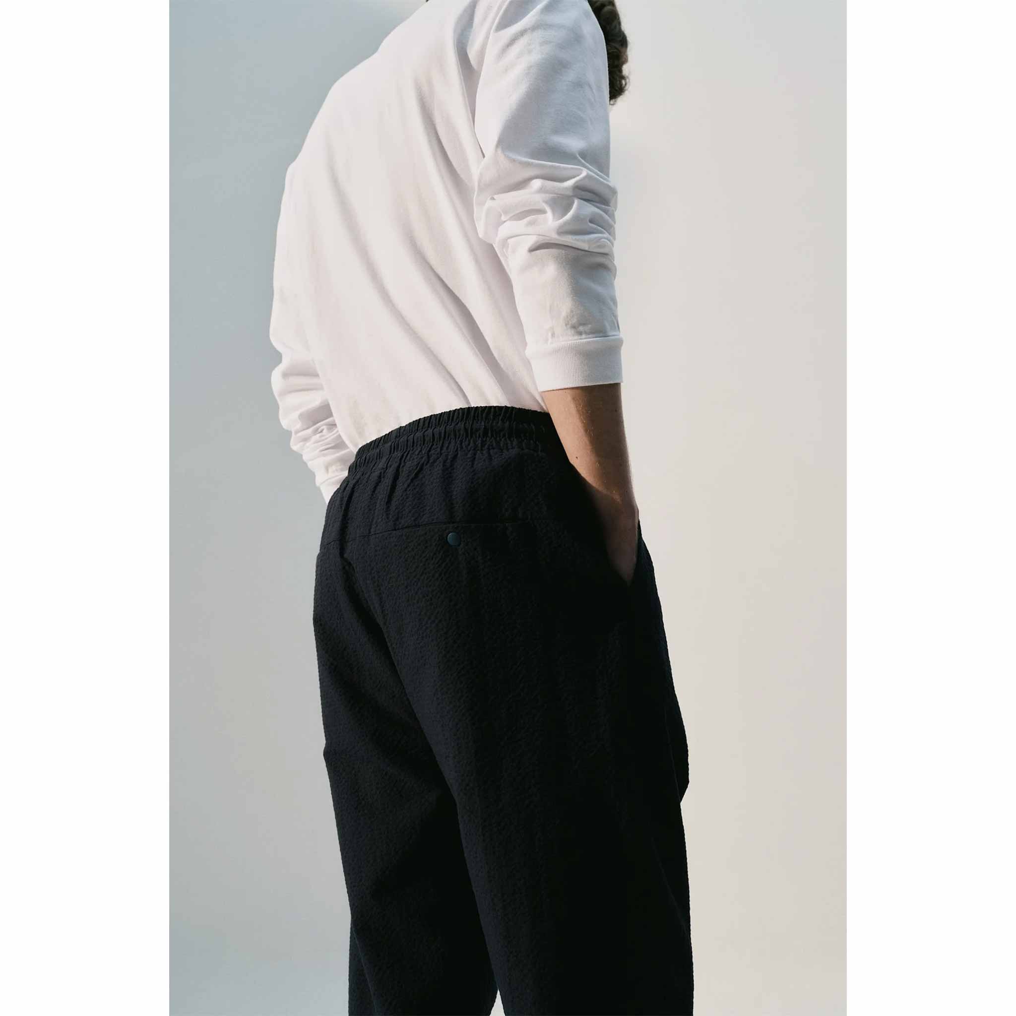 Seersucker Trousers in Navy