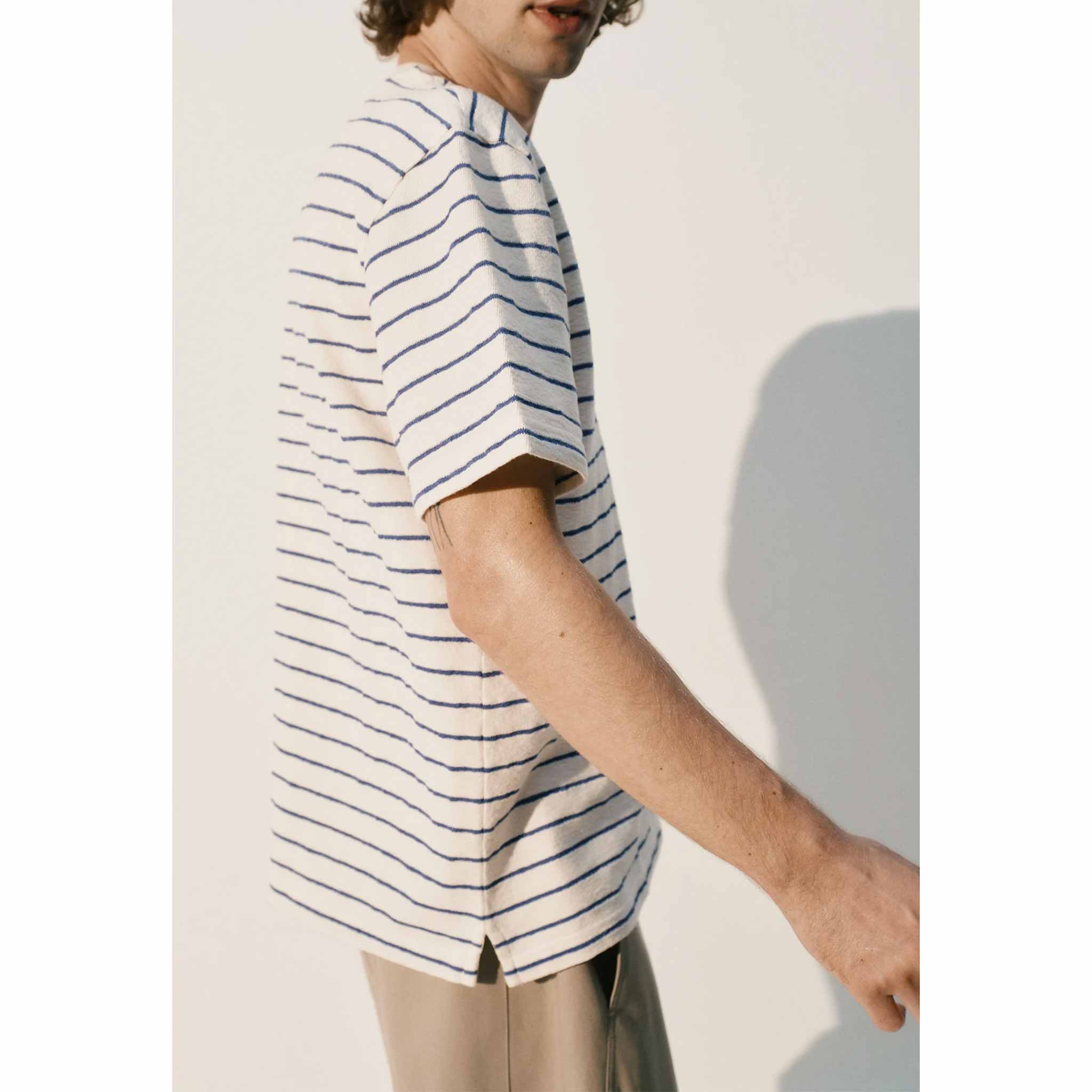 T Shirt in Raw Royal Stripes